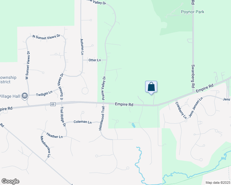 map of restaurants, bars, coffee shops, grocery stores, and more near 43W318 Creekside Court in St. Charles