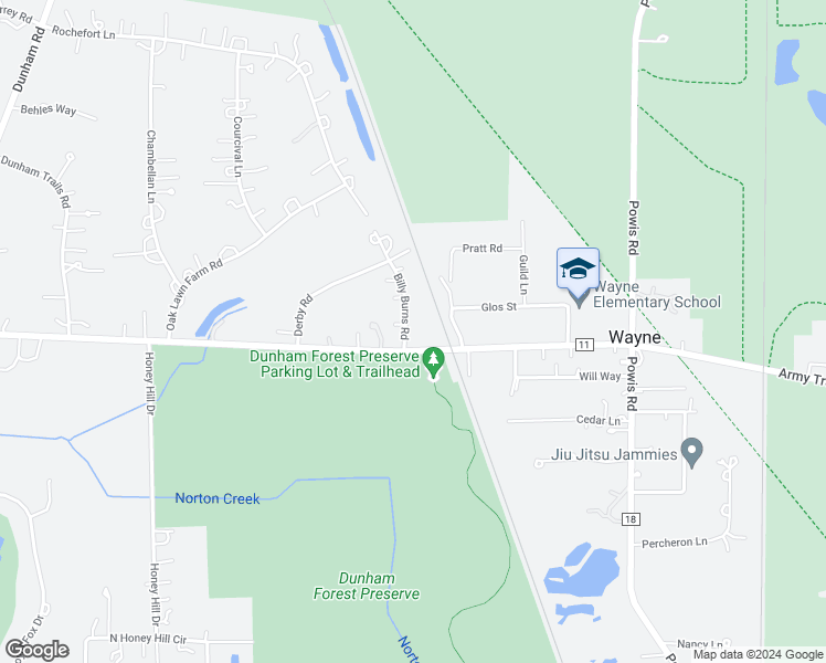 map of restaurants, bars, coffee shops, grocery stores, and more near in Wayne