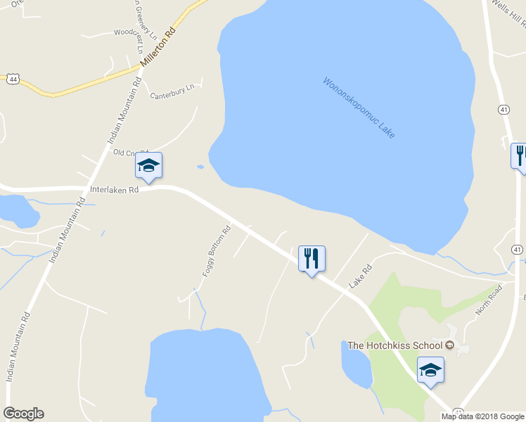 map of restaurants, bars, coffee shops, grocery stores, and more near 113 Interlaken Road in Salisbury