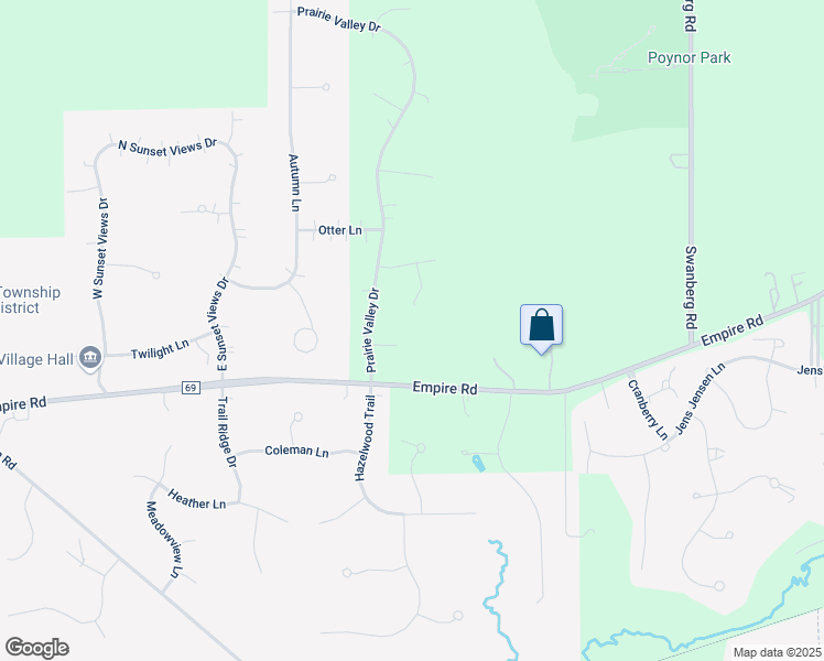 map of restaurants, bars, coffee shops, grocery stores, and more near 43W318 Creekside Court in St. Charles