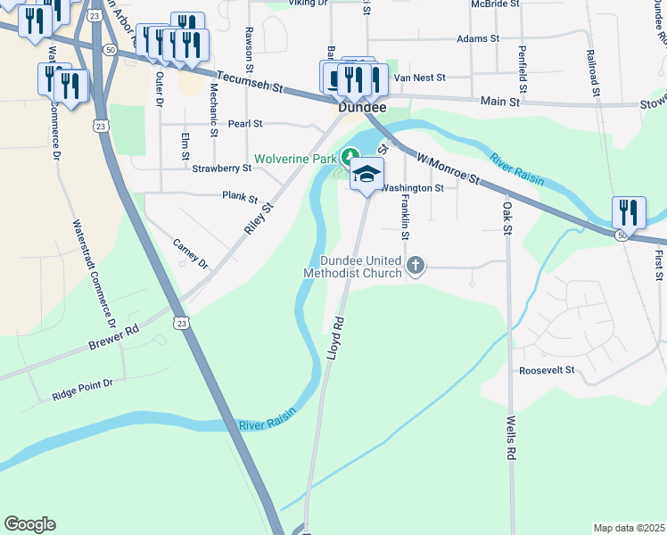 map of restaurants, bars, coffee shops, grocery stores, and more near 190 Sidney Street in Dundee