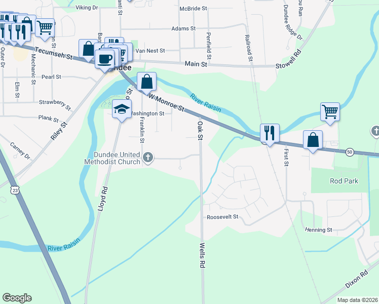 map of restaurants, bars, coffee shops, grocery stores, and more near 190 Sidney Street in Dundee
