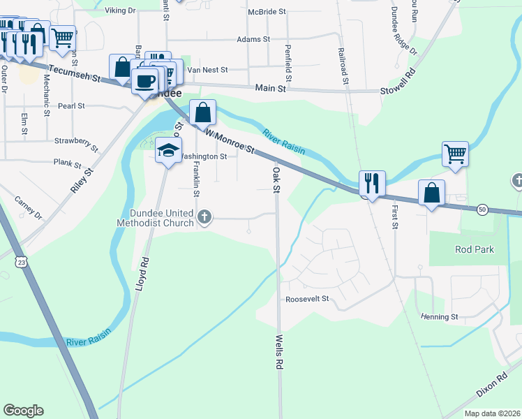 map of restaurants, bars, coffee shops, grocery stores, and more near 190 Sidney Street in Dundee