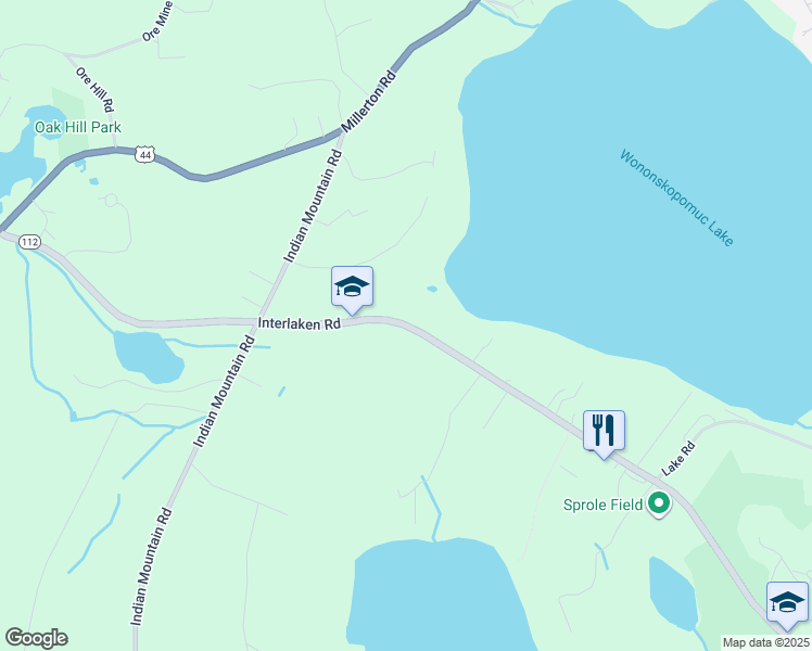 map of restaurants, bars, coffee shops, grocery stores, and more near 204 Interlaken Road in Salisbury