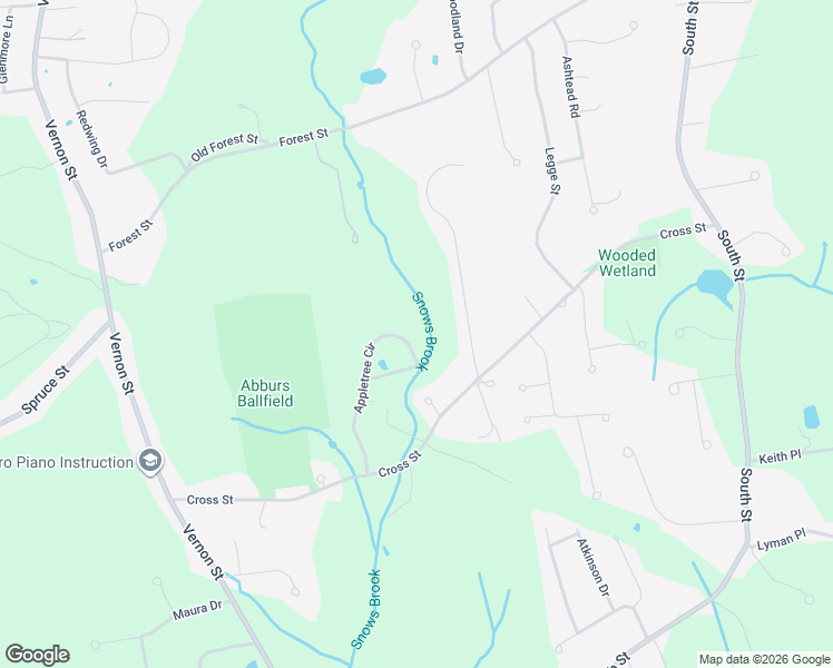map of restaurants, bars, coffee shops, grocery stores, and more near 130 Appletree Circle in Bridgewater