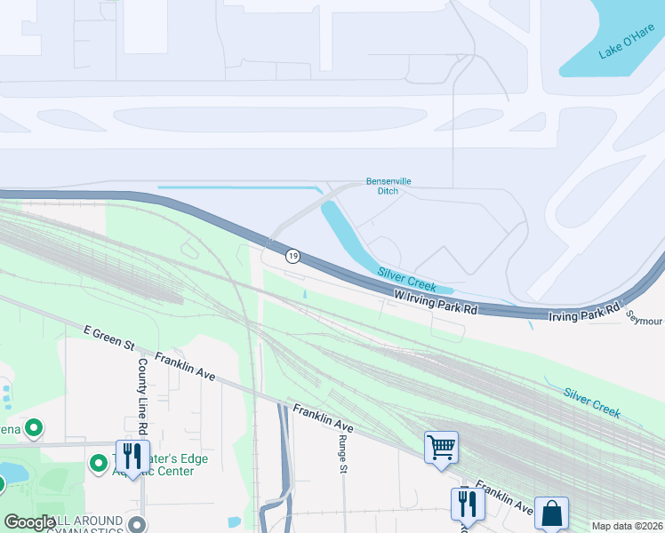 map of restaurants, bars, coffee shops, grocery stores, and more near in Franklin Park