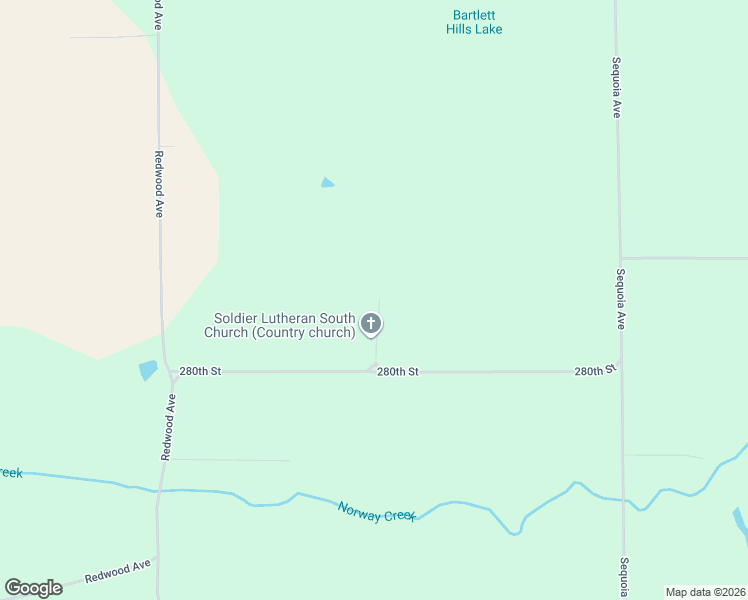 map of restaurants, bars, coffee shops, grocery stores, and more near 280th Street in Soldier