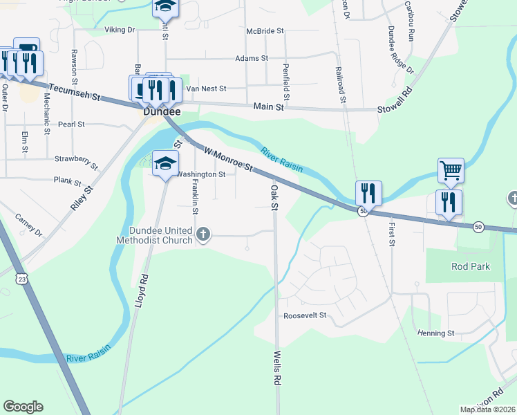 map of restaurants, bars, coffee shops, grocery stores, and more near 137 Crescent Street in Dundee