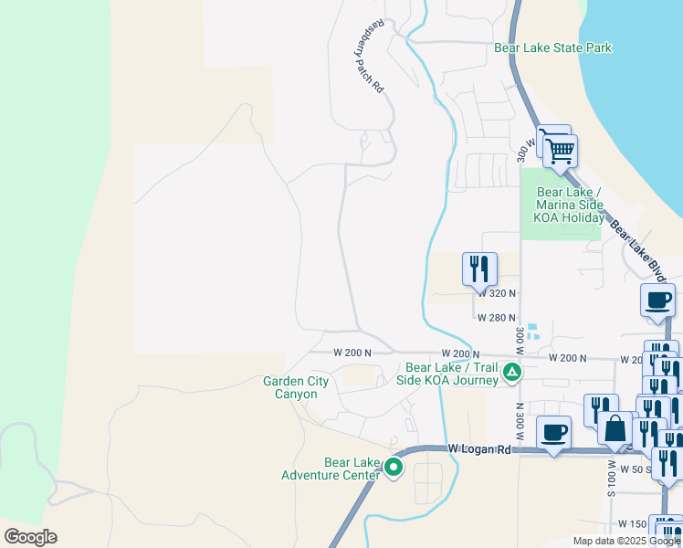 map of restaurants, bars, coffee shops, grocery stores, and more near 359 North Lake Vista Drive in Garden City