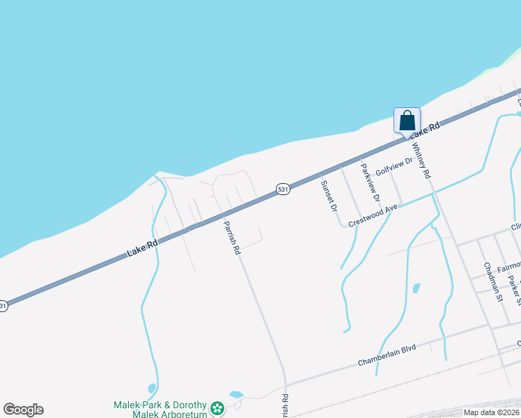 map of restaurants, bars, coffee shops, grocery stores, and more near 1139 Ohio 531 in Conneaut