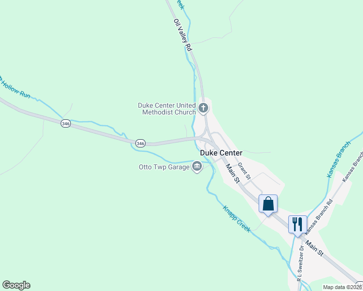 map of restaurants, bars, coffee shops, grocery stores, and more near 637-639 Derrick Road in McKean