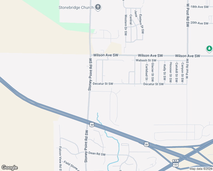 map of restaurants, bars, coffee shops, grocery stores, and more near 6295 Decatur Street Southwest in Cedar Rapids