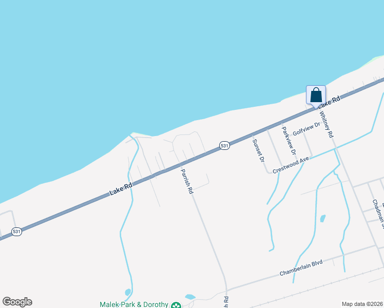 map of restaurants, bars, coffee shops, grocery stores, and more near 1150 Lake Road in Conneaut