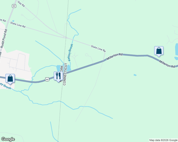 map of restaurants, bars, coffee shops, grocery stores, and more near 414 Millerton Road in North East