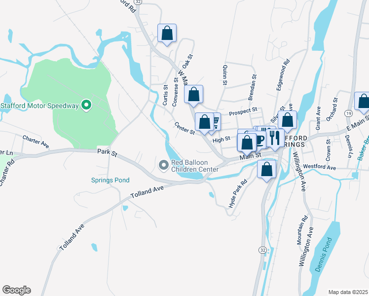 map of restaurants, bars, coffee shops, grocery stores, and more near 11 Sellars Lane in Stafford
