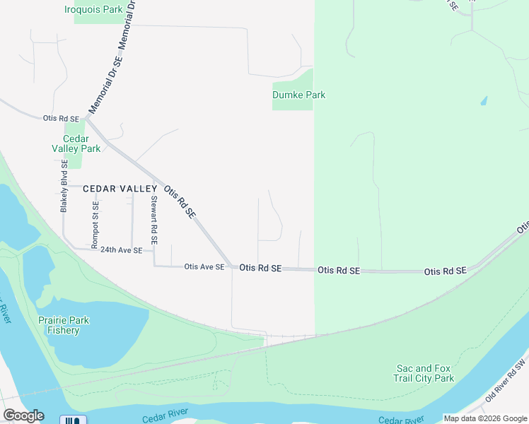 map of restaurants, bars, coffee shops, grocery stores, and more near 3350 Otis Road Southeast in Cedar Rapids