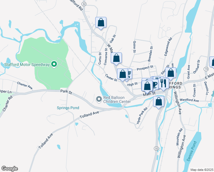 map of restaurants, bars, coffee shops, grocery stores, and more near 11 Sellars Lane in Stafford