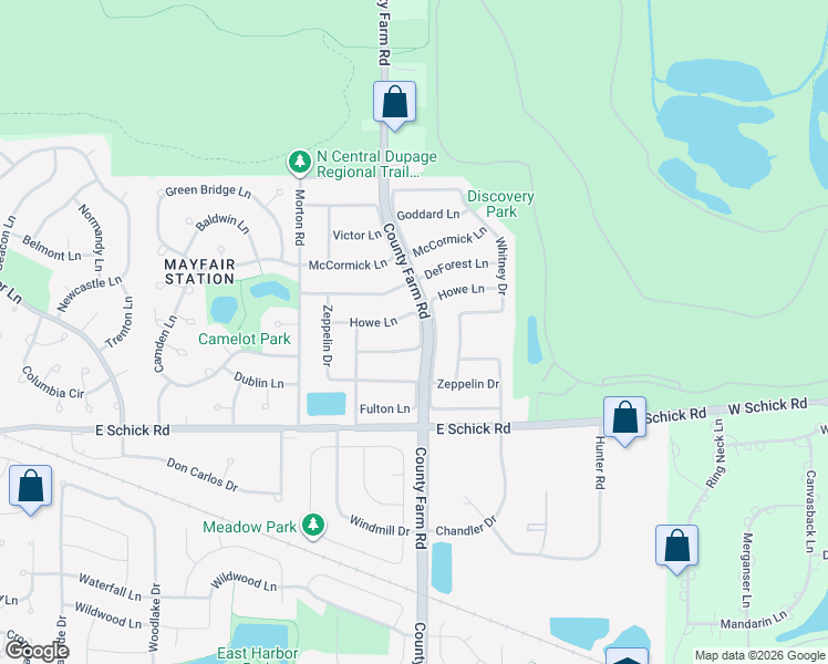map of restaurants, bars, coffee shops, grocery stores, and more near 4540 Jefferson Street in Hanover Park