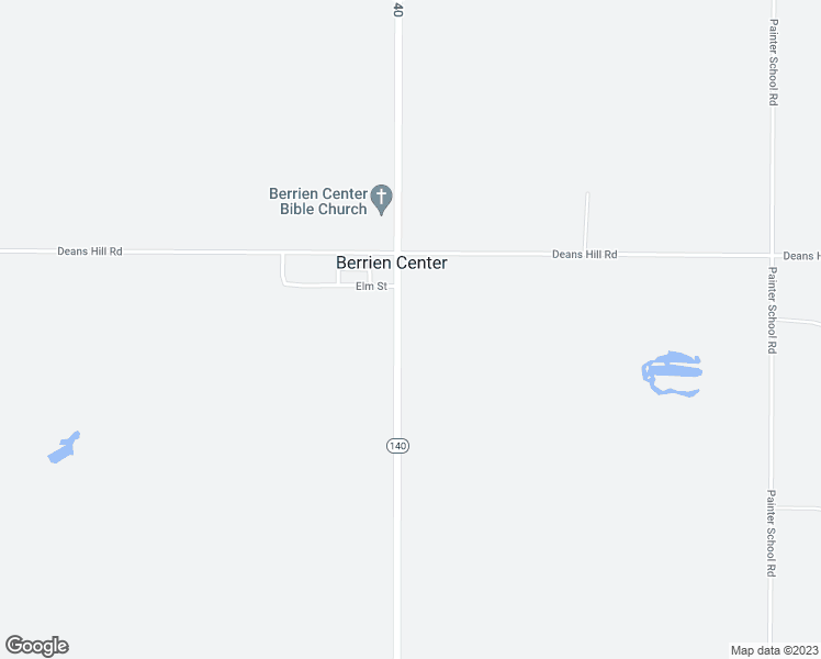 map of restaurants, bars, coffee shops, grocery stores, and more near 9019 Michigan 140 in Berrien Center