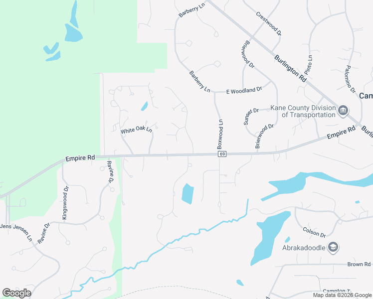map of restaurants, bars, coffee shops, grocery stores, and more near 6N040 Woodland Road in St. Charles