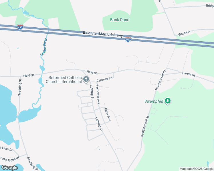 map of restaurants, bars, coffee shops, grocery stores, and more near 38 Hickory Road in Taunton