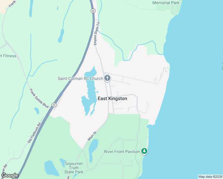 map of restaurants, bars, coffee shops, grocery stores, and more near 35 Brigham Street in Kingston