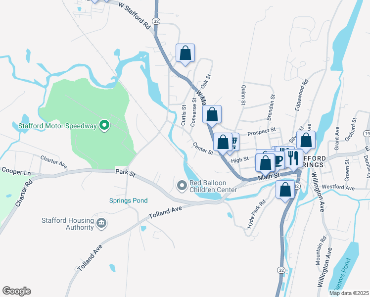 map of restaurants, bars, coffee shops, grocery stores, and more near 5 Corcoran Avenue in Stafford