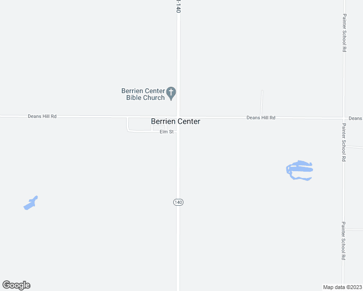 map of restaurants, bars, coffee shops, grocery stores, and more near 9005 Michigan 140 in Berrien Center