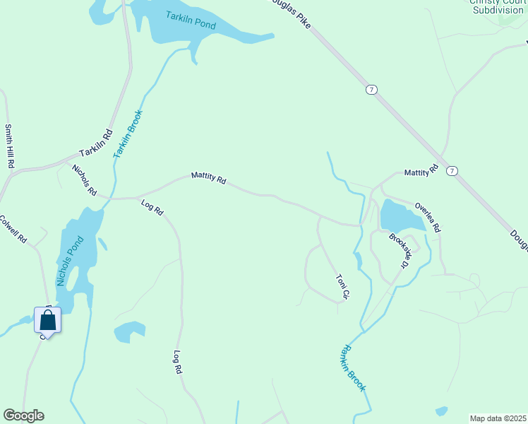 map of restaurants, bars, coffee shops, grocery stores, and more near 466 Mattity Road in North Smithfield