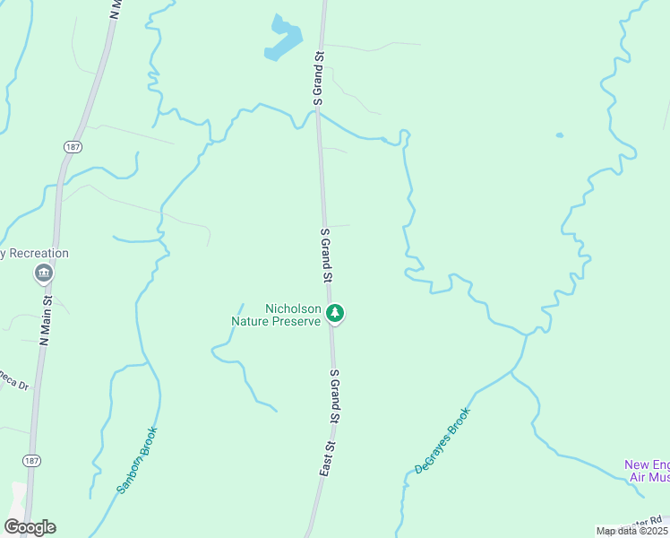 map of restaurants, bars, coffee shops, grocery stores, and more near 1330 South Grand Street in Suffield