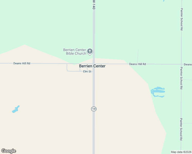 map of restaurants, bars, coffee shops, grocery stores, and more near 9019 Michigan 140 in Berrien Center