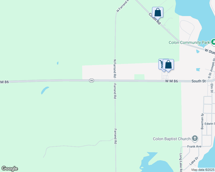 map of restaurants, bars, coffee shops, grocery stores, and more near 58060 North Farrand Road in Colon