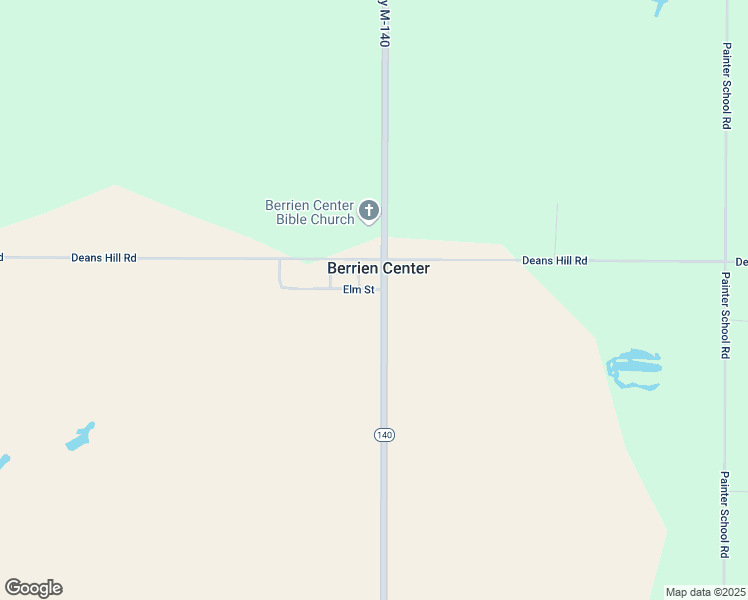 map of restaurants, bars, coffee shops, grocery stores, and more near 9005 Michigan 140 in Berrien Center