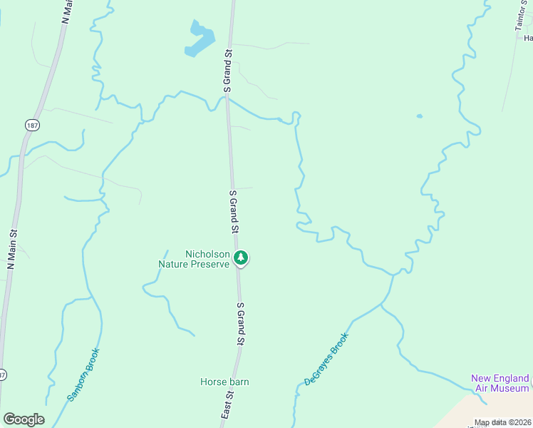 map of restaurants, bars, coffee shops, grocery stores, and more near 1330 South Grand Street in Suffield