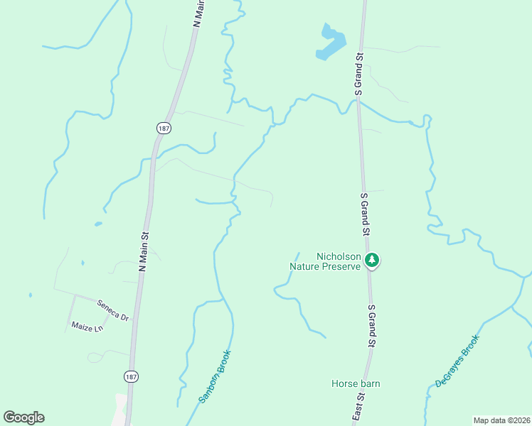 map of restaurants, bars, coffee shops, grocery stores, and more near 102 North Main Street in East Granby