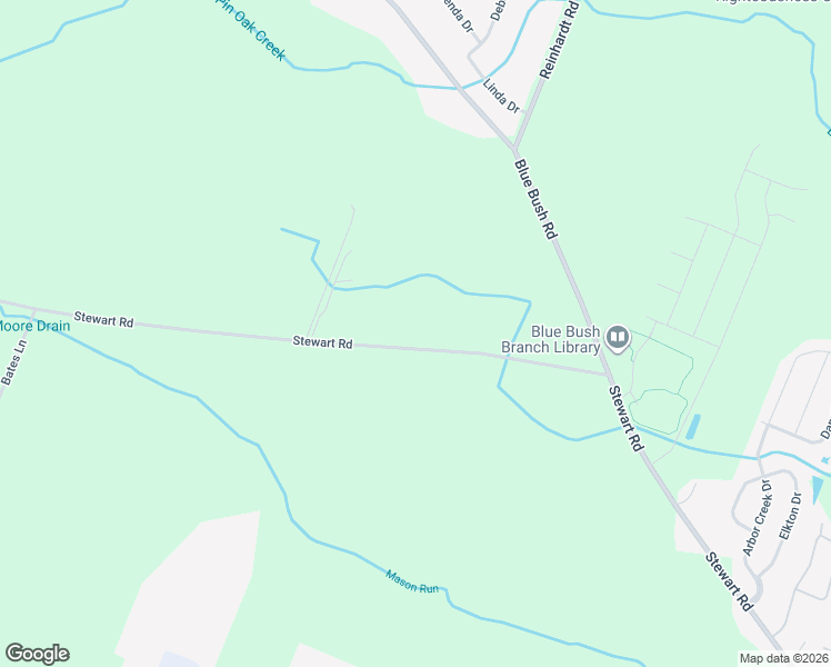 map of restaurants, bars, coffee shops, grocery stores, and more near 2390 Stewart Road in Monroe