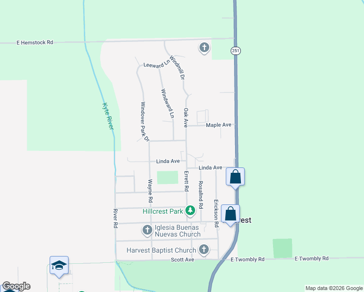 map of restaurants, bars, coffee shops, grocery stores, and more near 100 Windward Lane in Rochelle