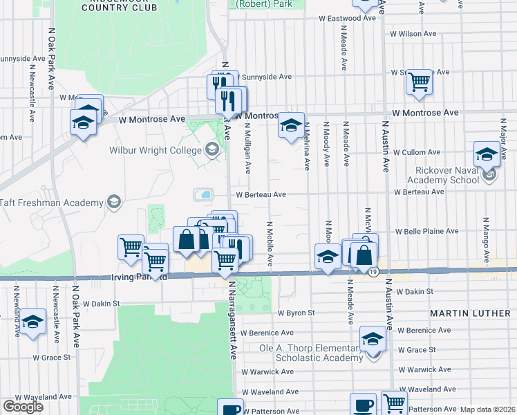 map of restaurants, bars, coffee shops, grocery stores, and more near in Chicago