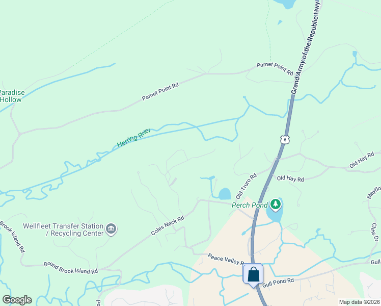 map of restaurants, bars, coffee shops, grocery stores, and more near 85 Haywain Way in Wellfleet