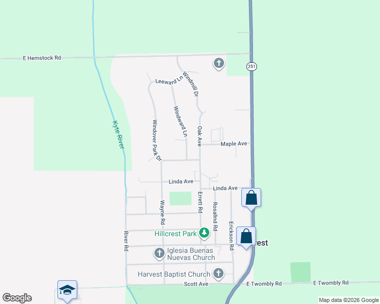 map of restaurants, bars, coffee shops, grocery stores, and more near 100 Windward Lane in Rochelle