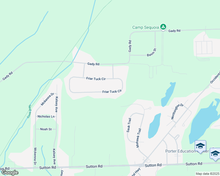 map of restaurants, bars, coffee shops, grocery stores, and more near 2043 Friar Tuck Cir in Adrian