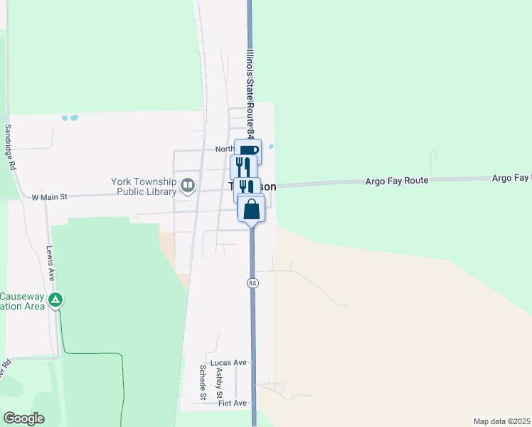 map of restaurants, bars, coffee shops, grocery stores, and more near 701-799 Locust Street in Thomson