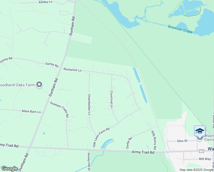 map of restaurants, bars, coffee shops, grocery stores, and more near 5N794 Courcival Lane in Wayne