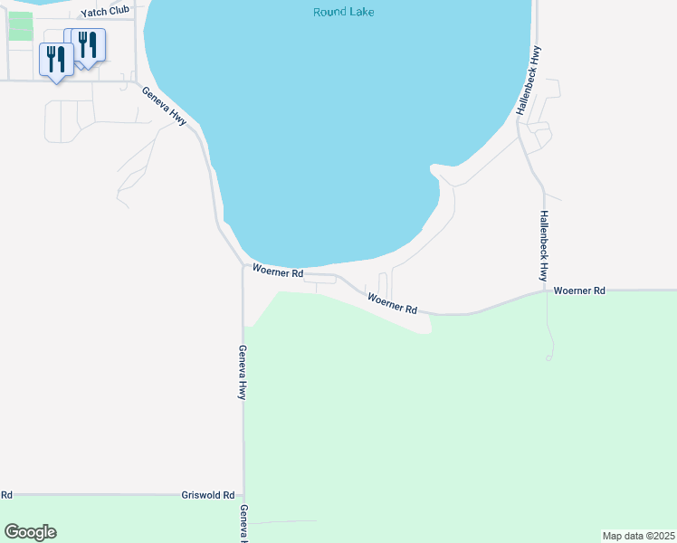 map of restaurants, bars, coffee shops, grocery stores, and more near 4520 Woerner Road in Manitou Beach-Devils Lake