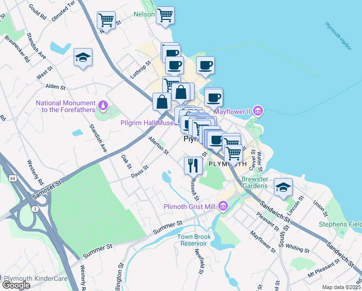 map of restaurants, bars, coffee shops, grocery stores, and more near 8 Clyfton Street in Plymouth