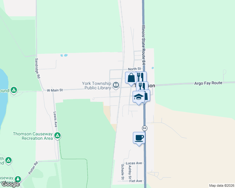 map of restaurants, bars, coffee shops, grocery stores, and more near 1000-1098 Locust Street in Thomson