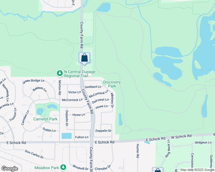 map of restaurants, bars, coffee shops, grocery stores, and more near 4753 Whitney Drive in Hanover Park