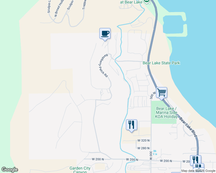 map of restaurants, bars, coffee shops, grocery stores, and more near 579 Raspberry Patch Road in Garden City