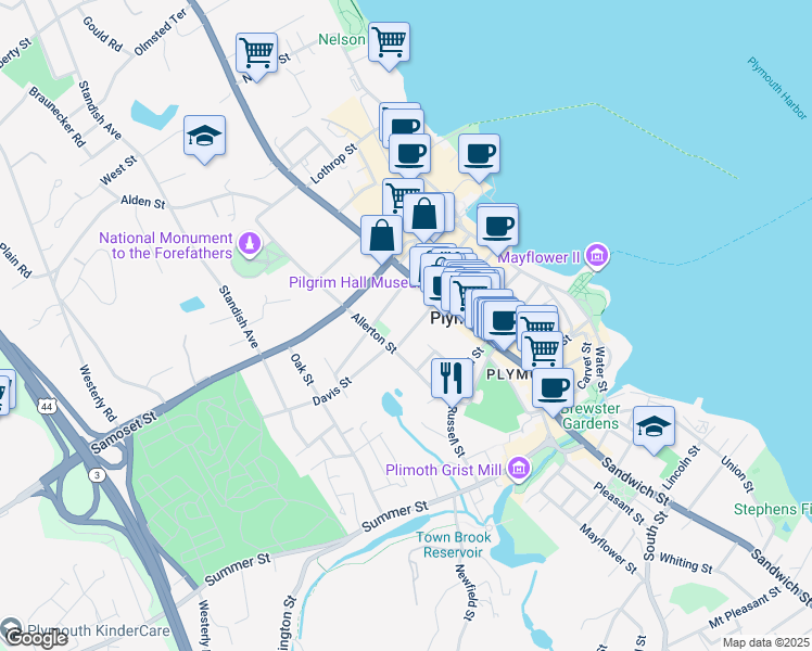 map of restaurants, bars, coffee shops, grocery stores, and more near 8 Clyfton Street in Plymouth
