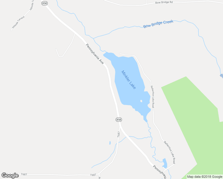 map of restaurants, bars, coffee shops, grocery stores, and more near Pennsylvania Avenue in Little Meadows